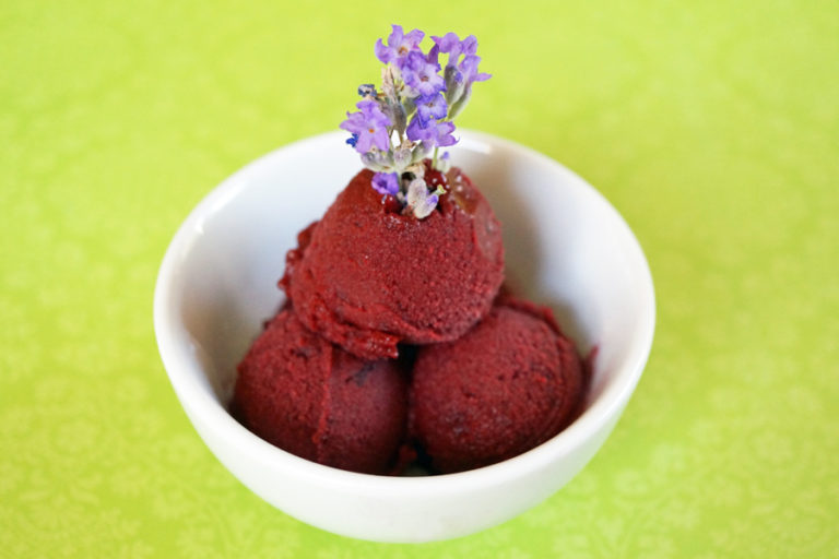 Blueberry-Lavender Sorbet