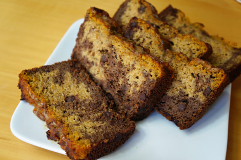 Spiced Pumpkin Chocolate Swirl Bread