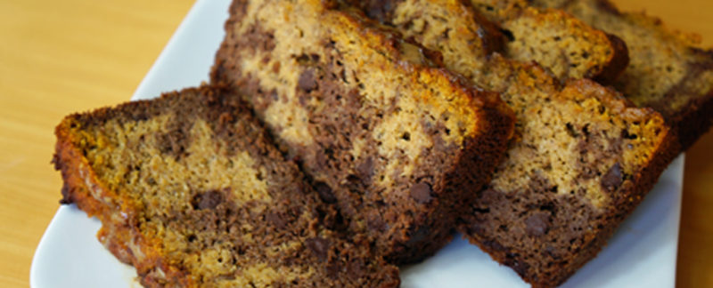 Spiced Pumpkin Chocolate Swirl Bread