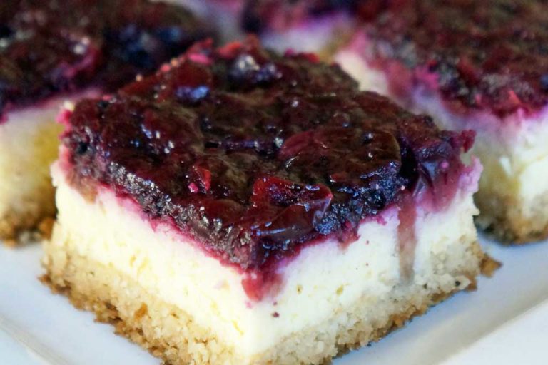 Cran-Blueberry Cheesecake Squares