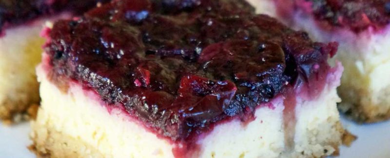 Cran-Blueberry Cheesecake Squares