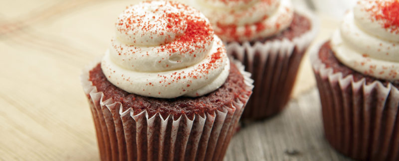 Red Velvet Cupcakes with Peppermint Frosting